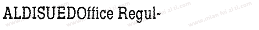 ALDISUEDOffice Regul字体转换